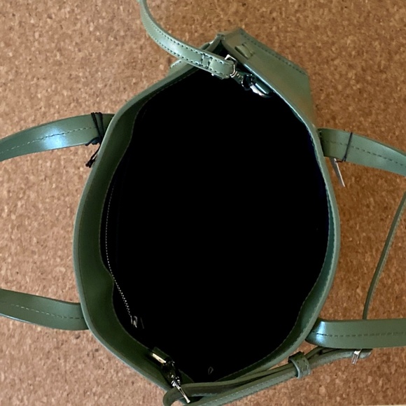 Vasic Fern Green Leather Shoulder Bag New - Picture 8 of 12